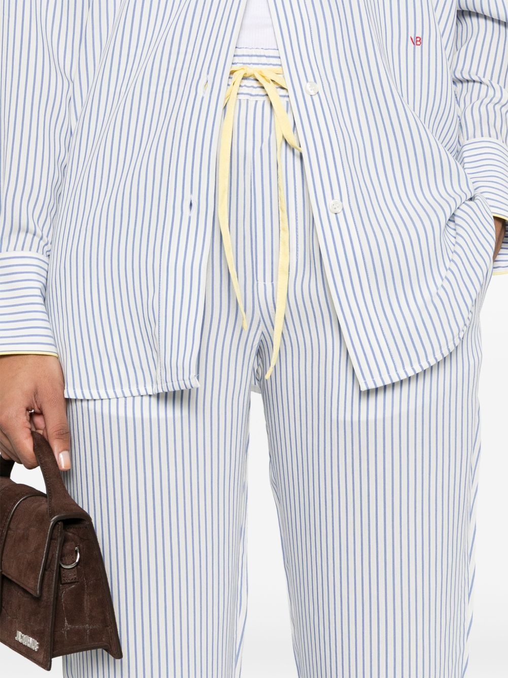 striped pajama-style trousers - 5