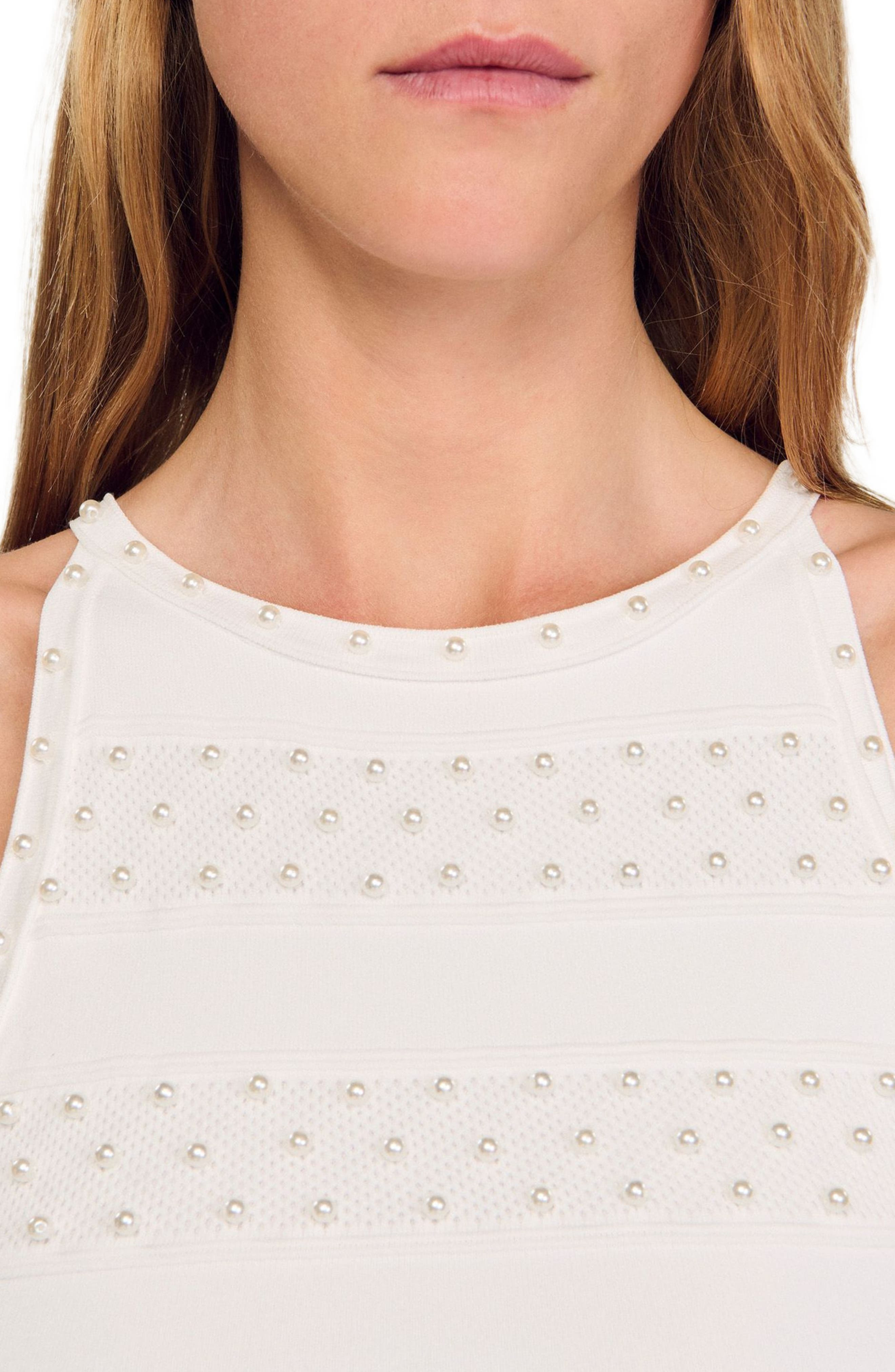 SANDRO Beaded dress in Ecru at Nordstrom - 4