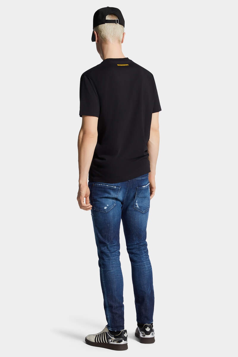 DARK MIDNIGHT BLUE WASH SKATER JEANS - 4