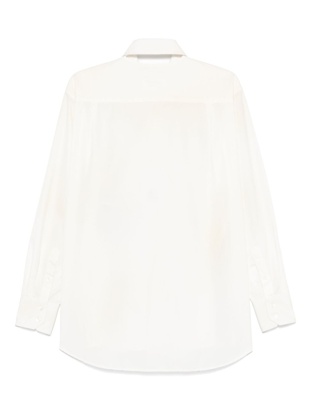 cut-out-collar shirt - 2