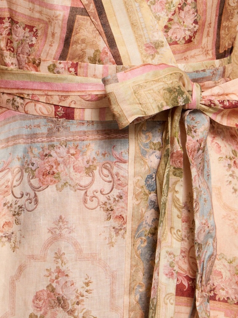 August linen mini wrap dress - 2