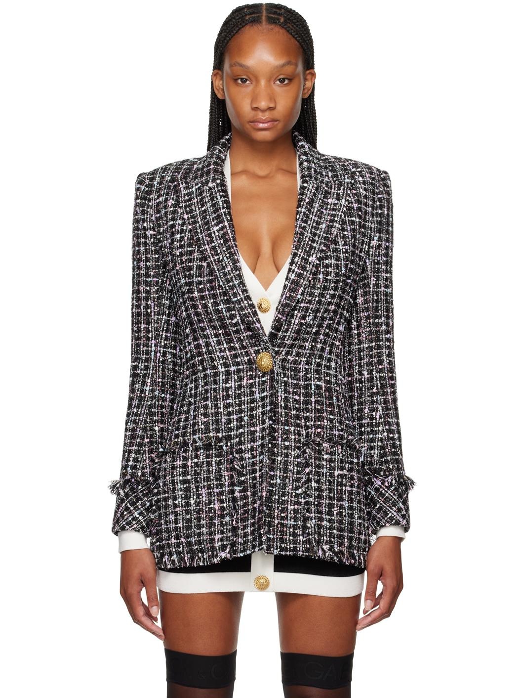 Black Single-Button Blazer - 1