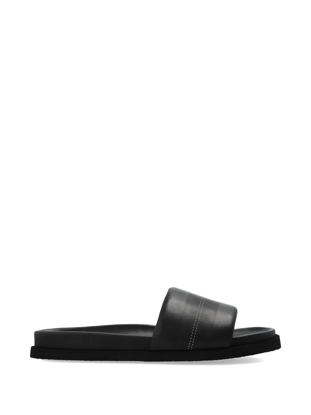logo-print leather slides - 1