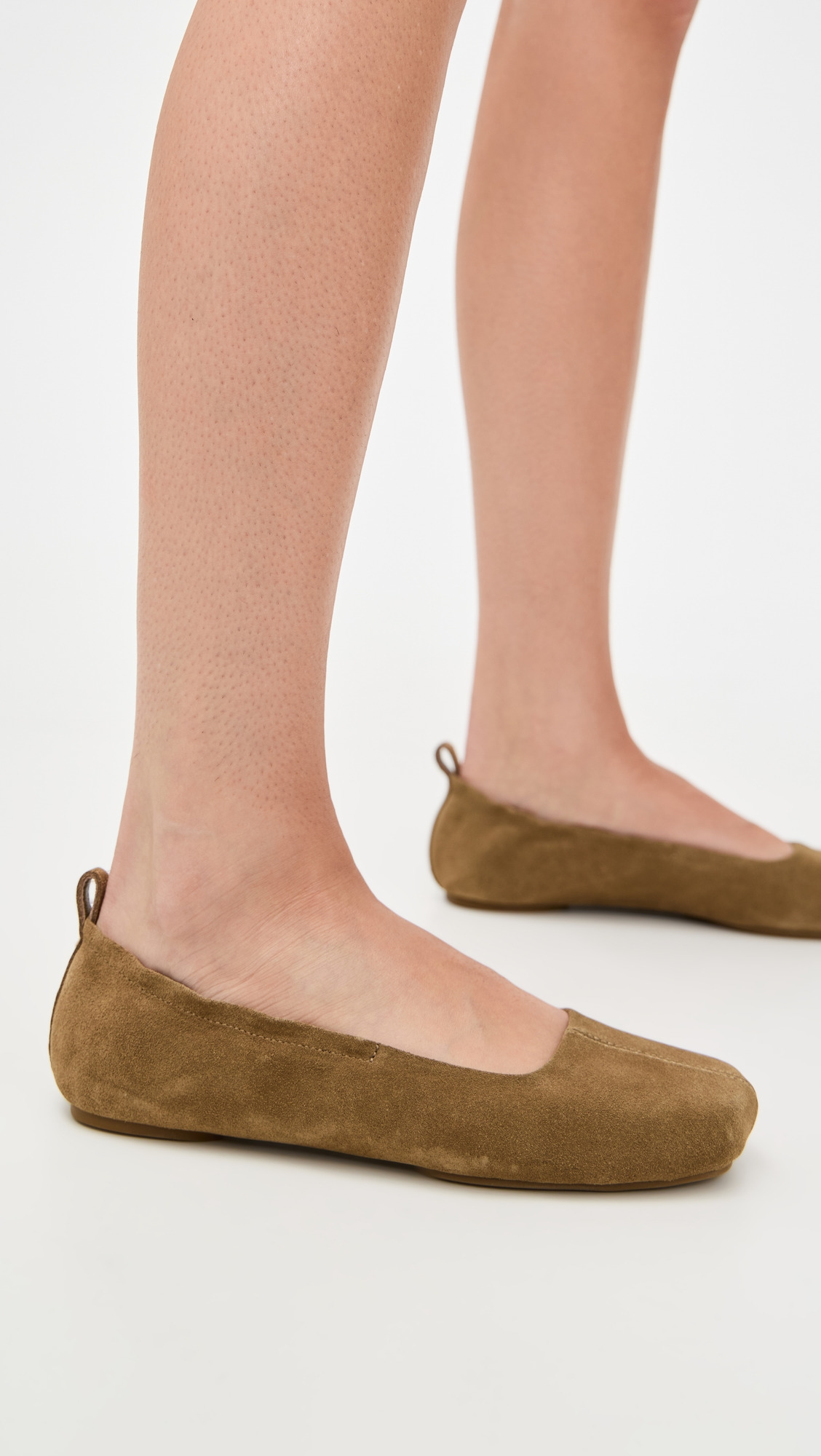 Suede Ballet Flats - 4