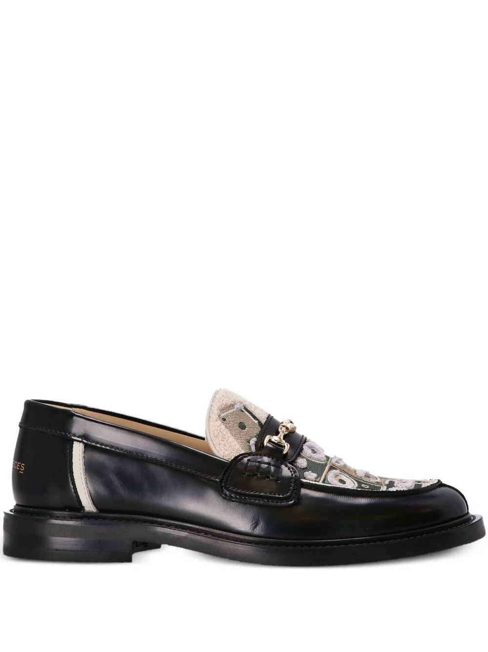 leather patterned loafers - 1