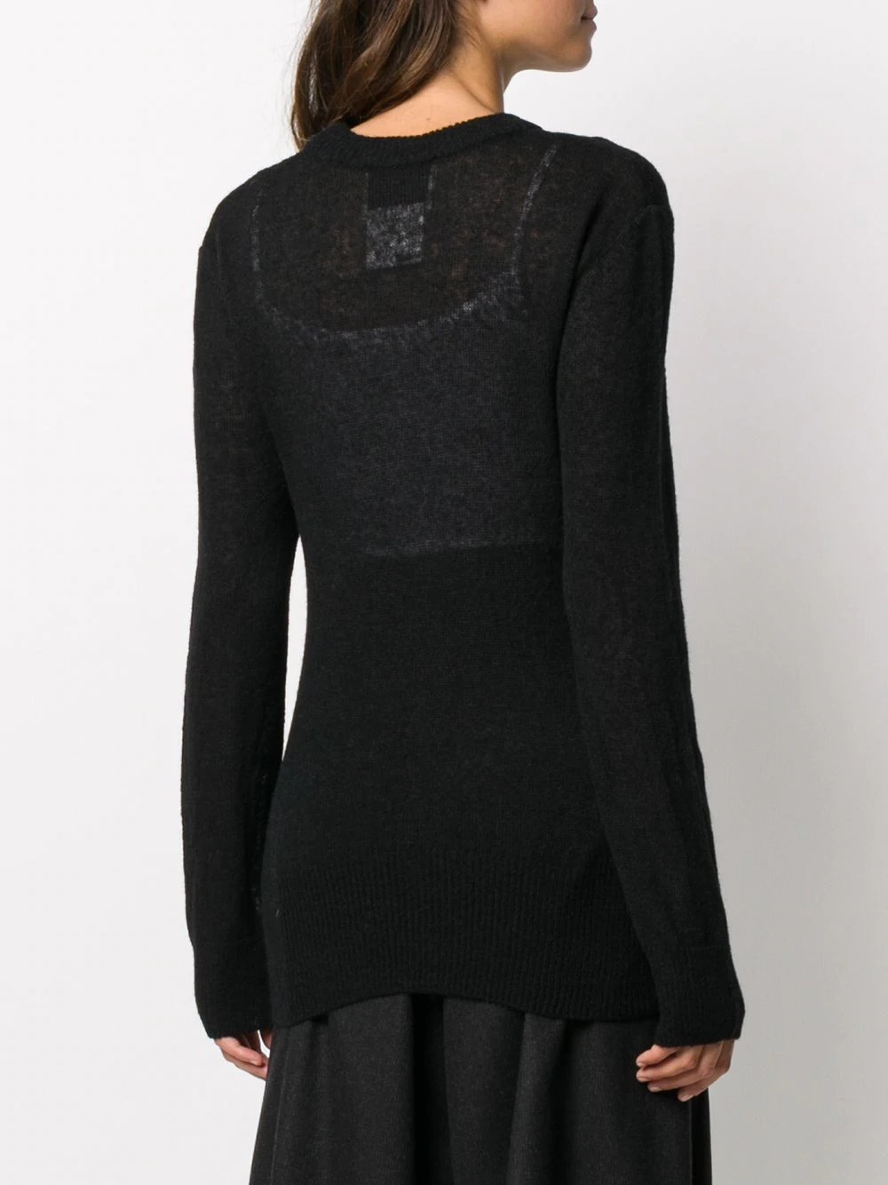 round neck knit jumper - 4