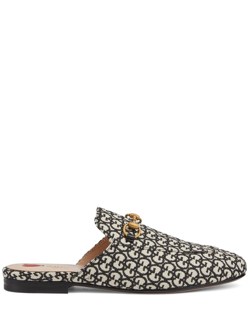 Princetown logo-jacquard mules - 1