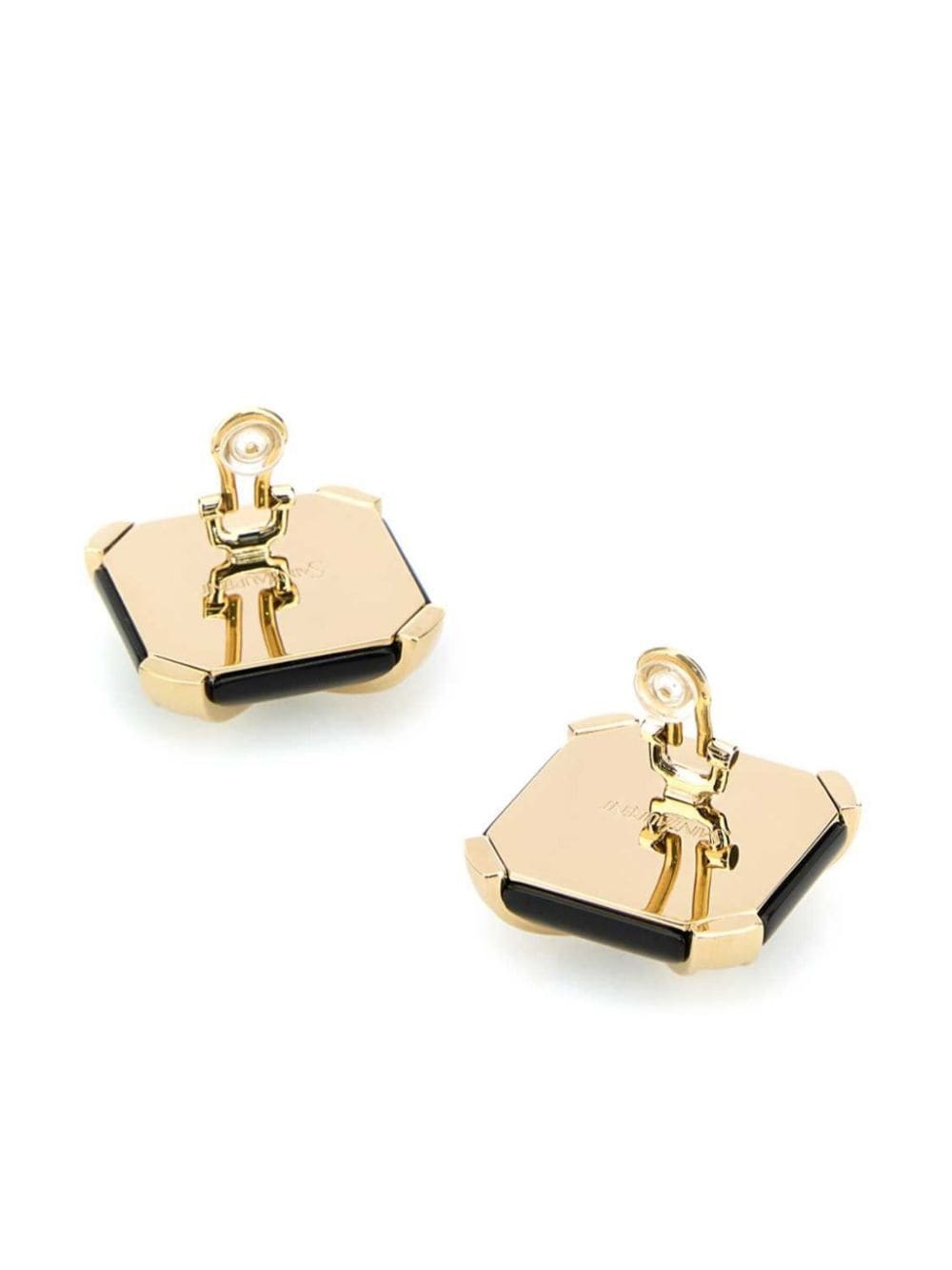 crystal-embellished clip-on stud earrings - 3