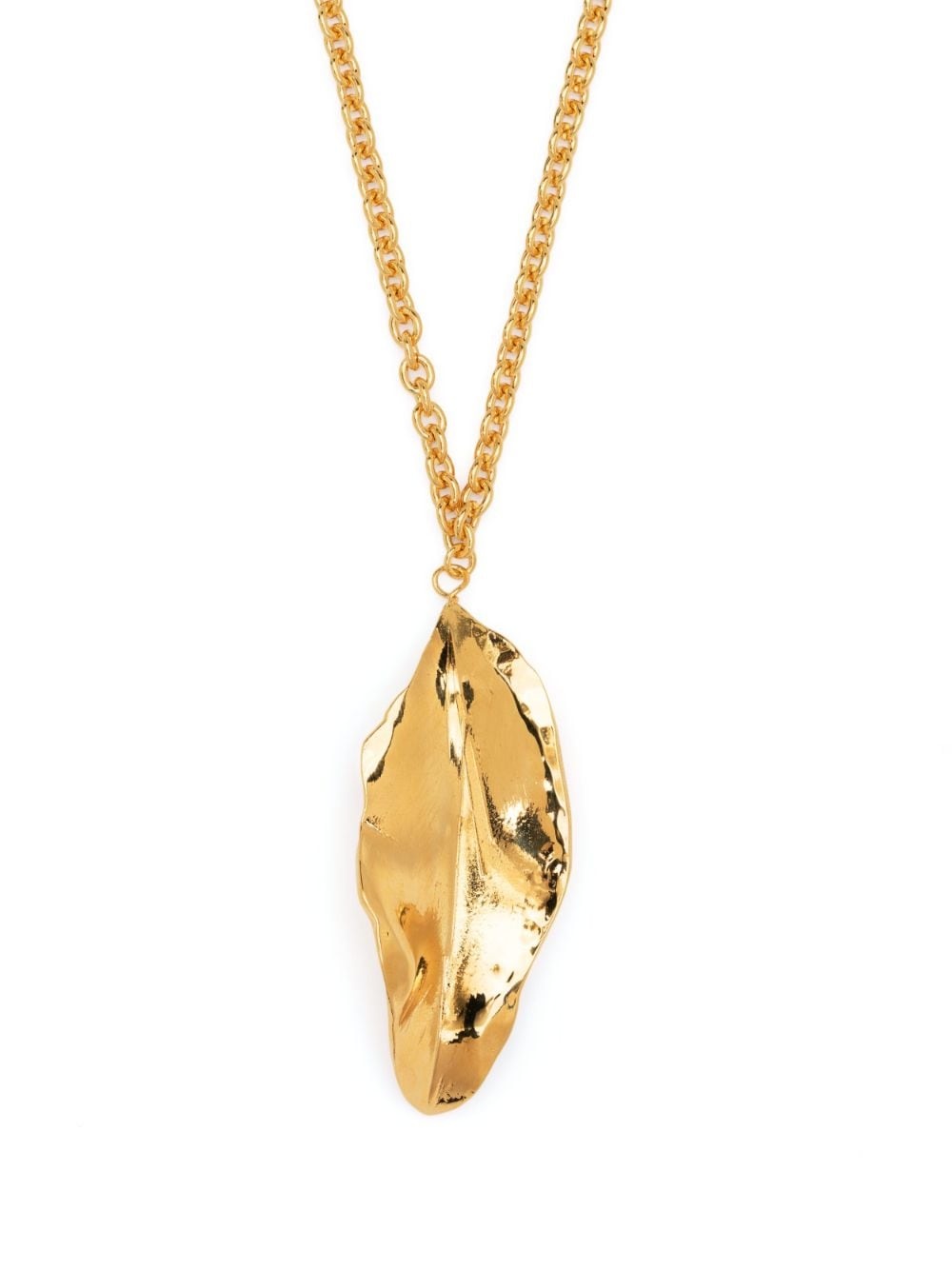 leaf pendant chain necklace - 1