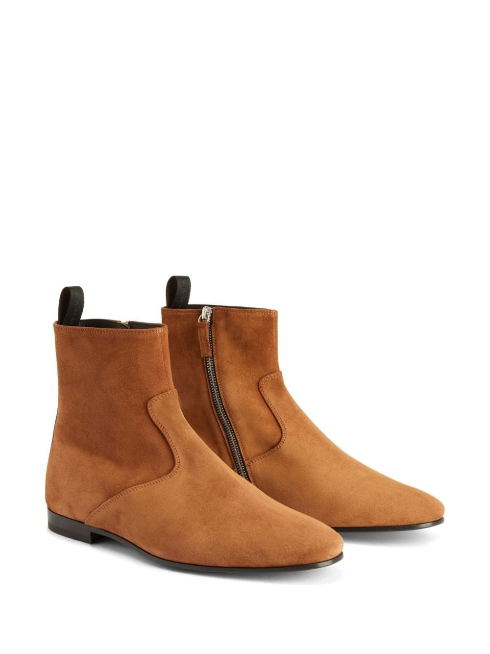 Ron panelled suede ankle boots - 2