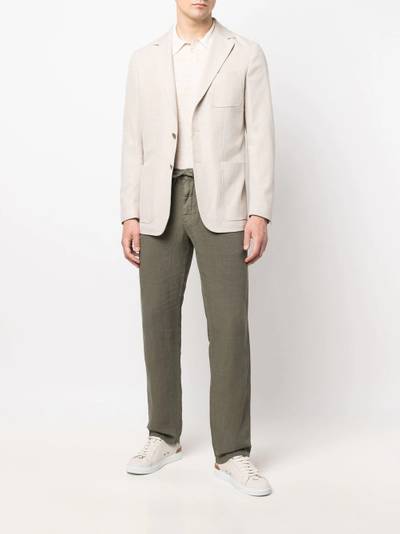 Canali single-breasted cotton blazer outlook