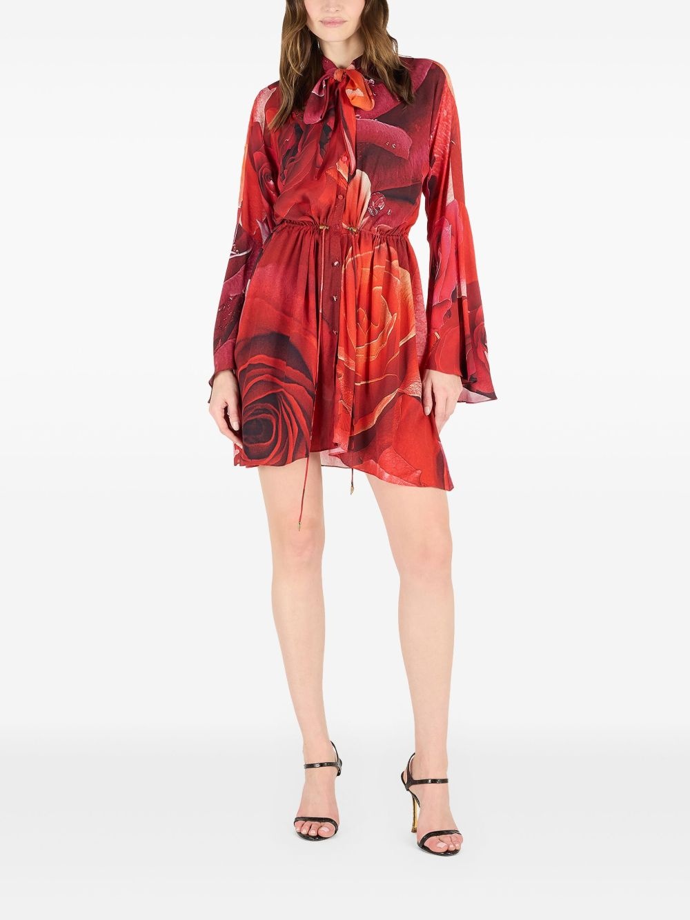 rose-print mini dress - 2