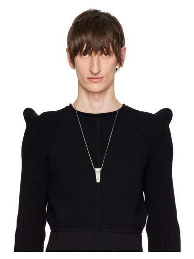 Rick Owens Silver Crystal Trunk Charm Necklace outlook