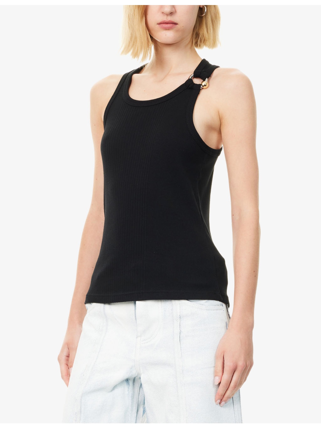 Ribbed Sleeveless Cotton-Jersey Top - 3