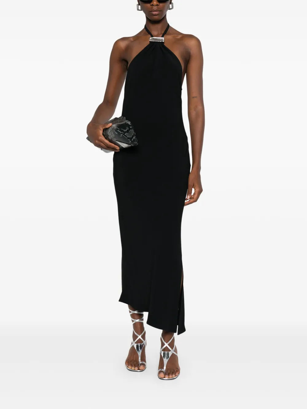 Halterneck Midi Dress - 2