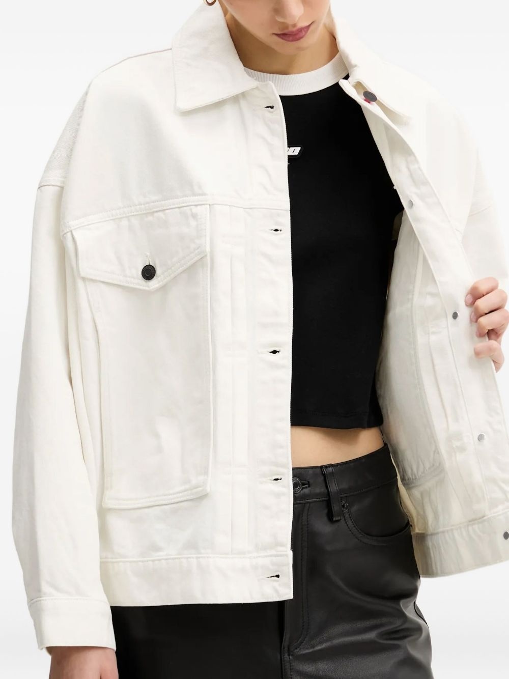 patch-pocket denim jacket - 4