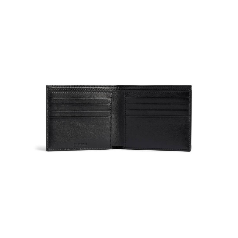 Men's Cash Square Folded Wallet in Black 3