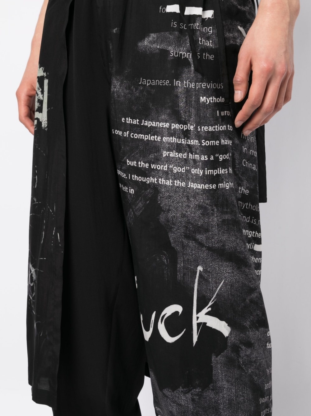 overlapping-panel straight-leg trousers - 5