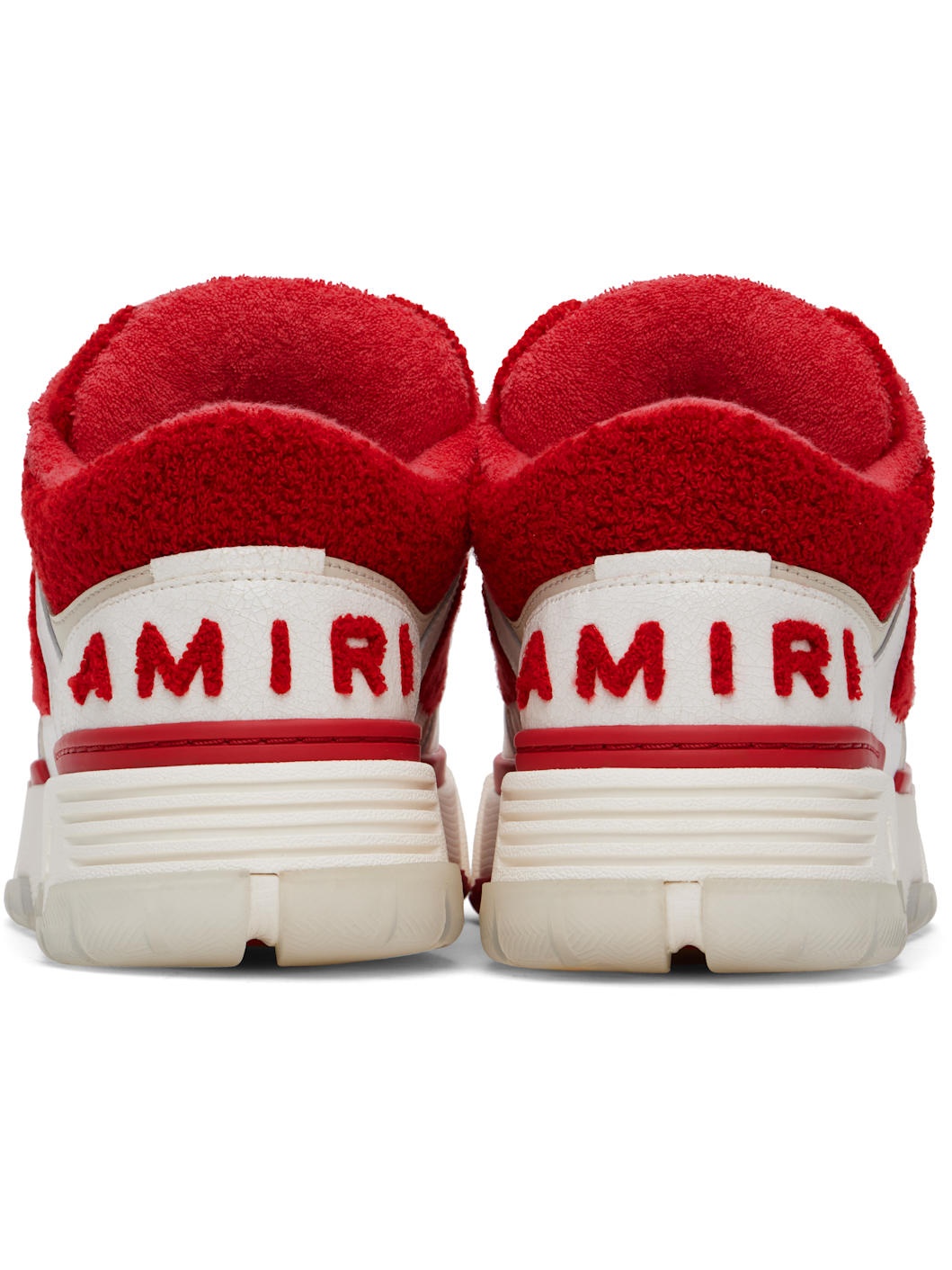 White & Red Varsity MA-1 Sneakers - 2
