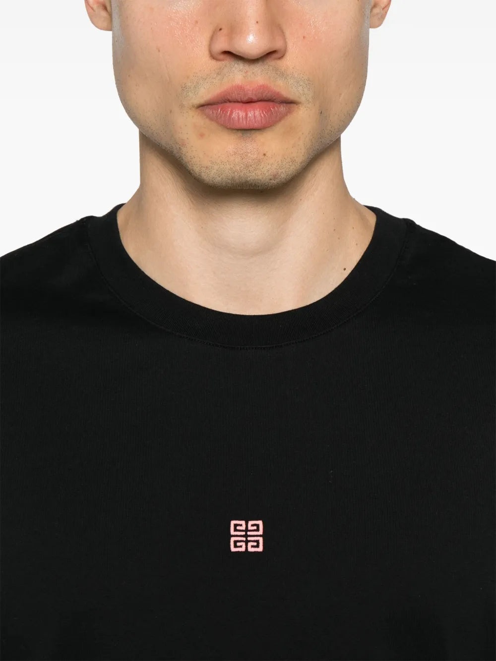Givenchy 4G-EMBROIDERY COTTON T-SHIRT | thebusinessfashion