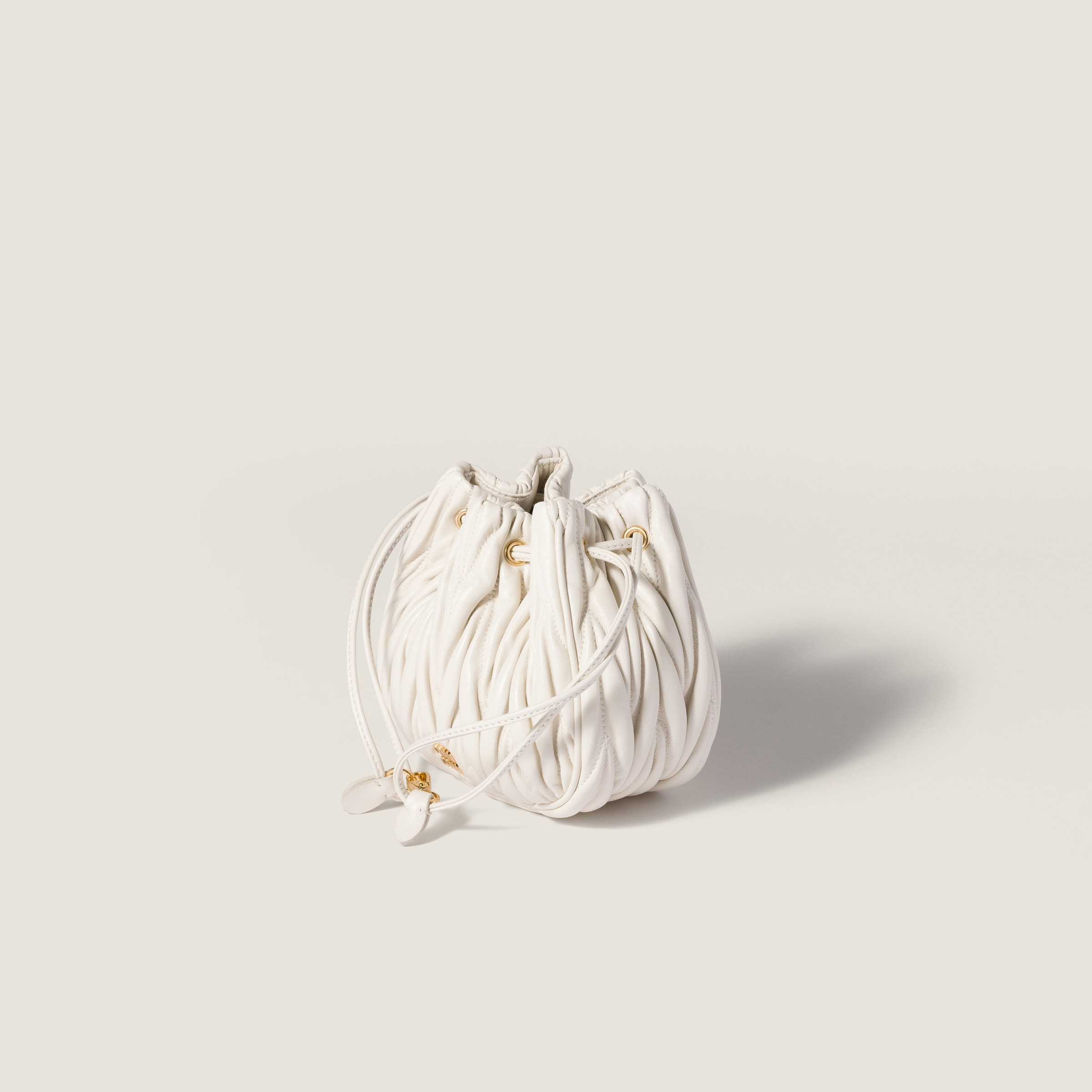 Matelassé nappa leather pouch - 2