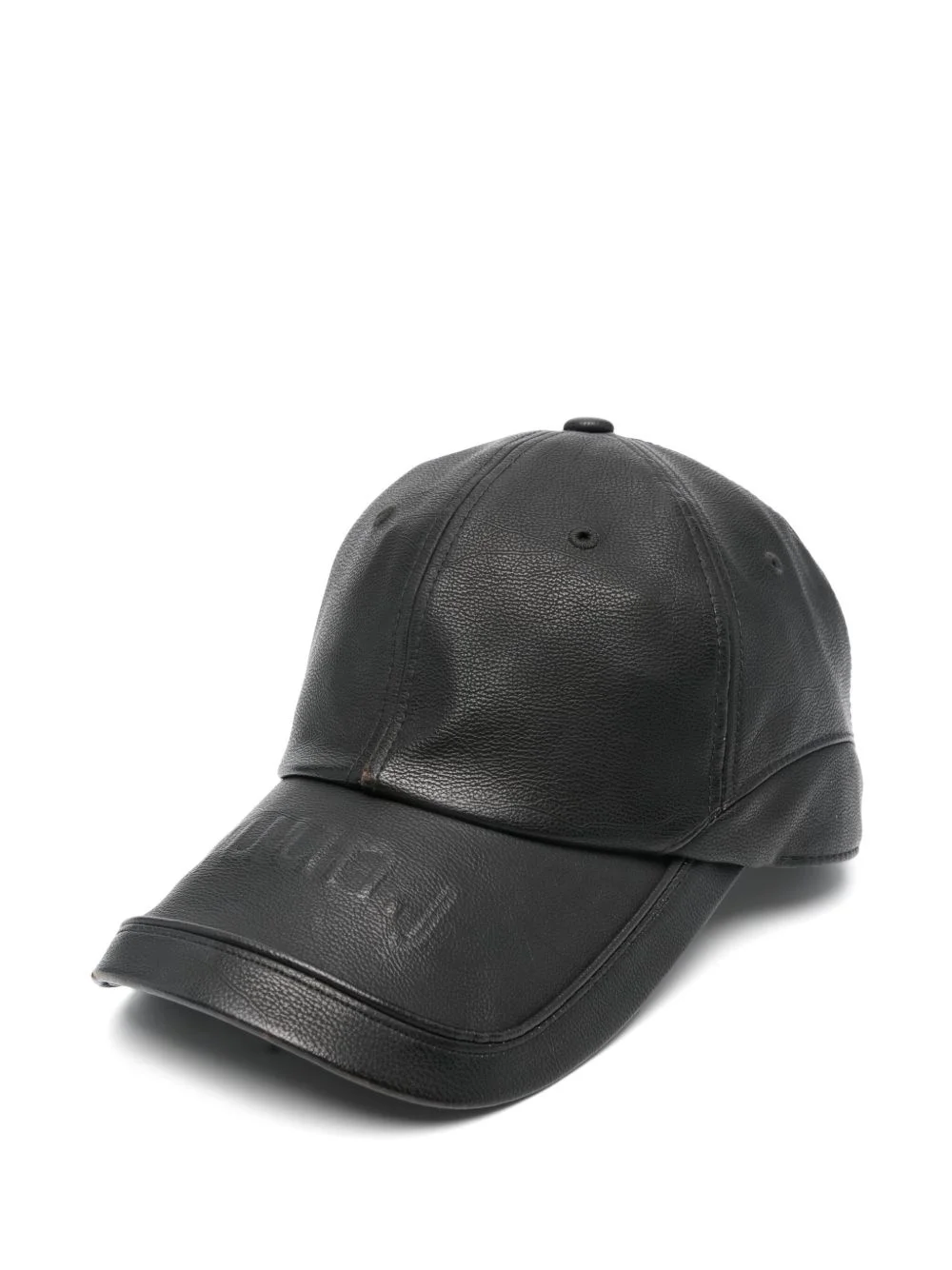 embossed-logo grained cap - 1