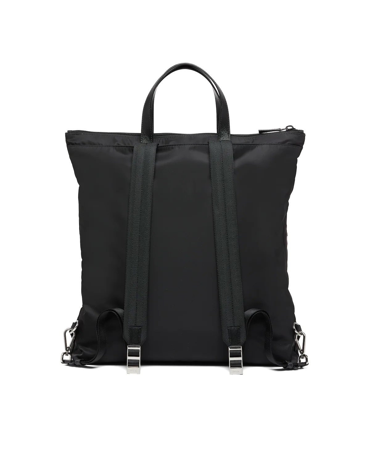 Re-Nylon and Saffiano leather tote - 3