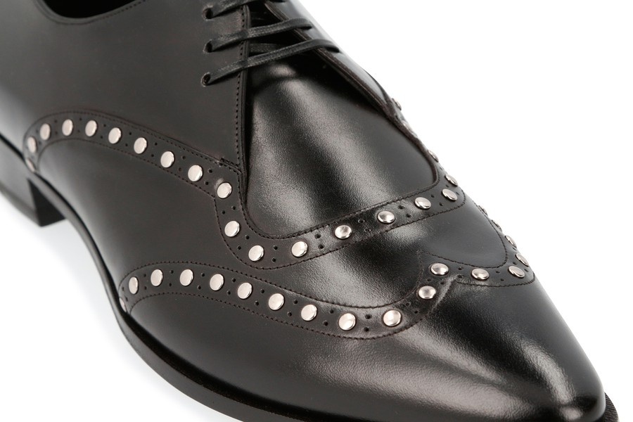 Celine Jacno Studded Derby in Shiny Calfskin - 9