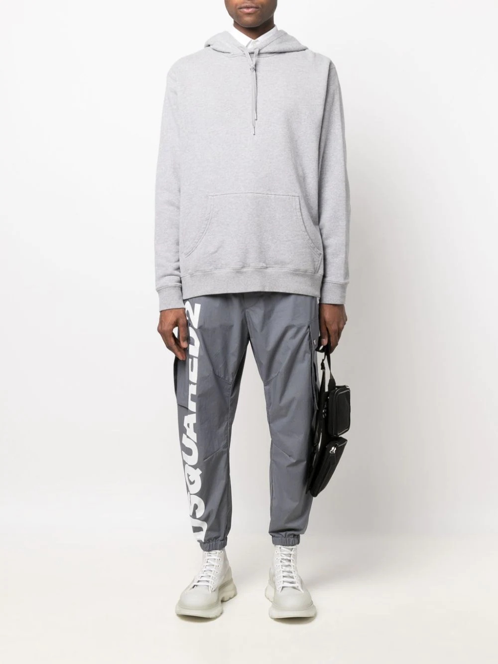 logo-print tapered track pants - 2