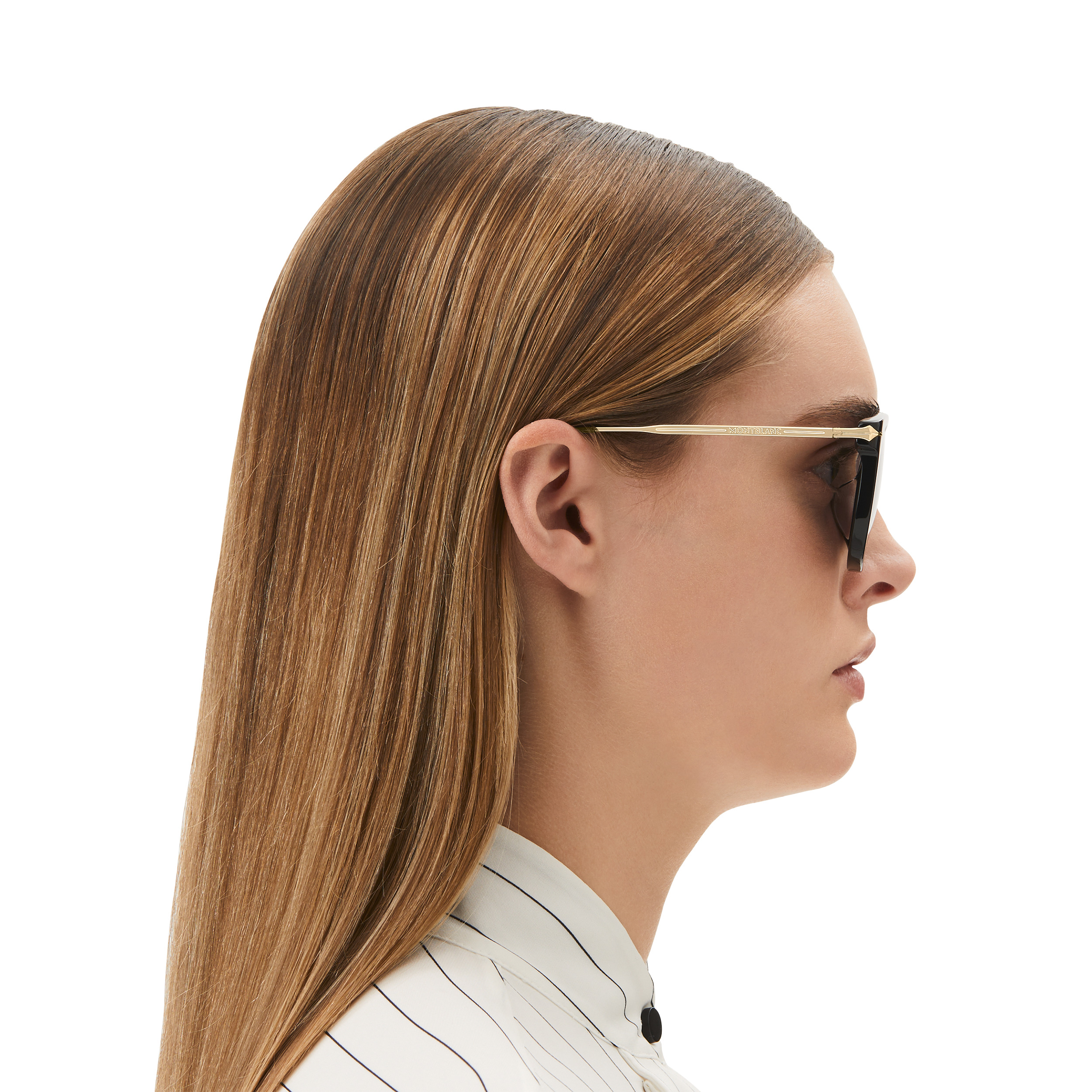 Round Sunglasses with Black Acetate Frame - 5