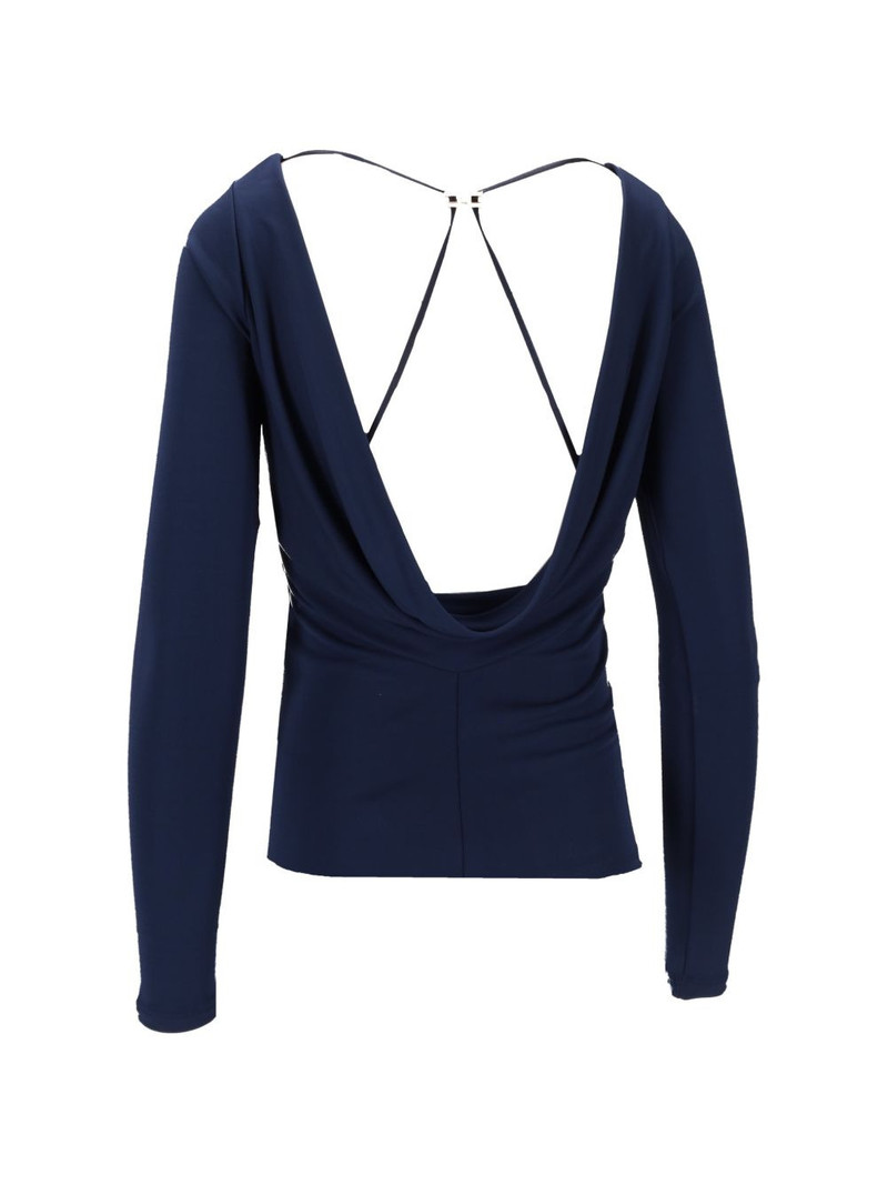 gathered-detail long-sleeved blouse 1