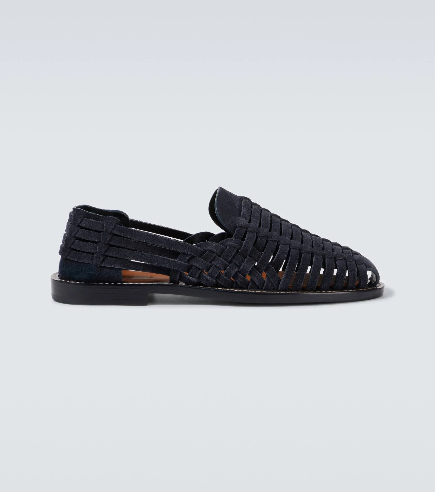 Woven suede loafers - 1