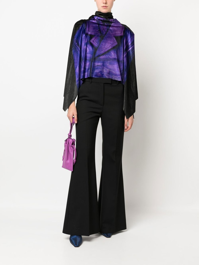 Loewe abstract-print draped top outlook