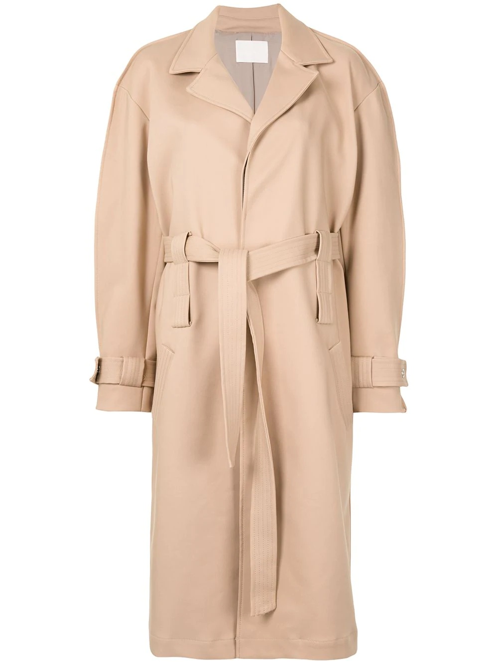 double belt trench coat - 1