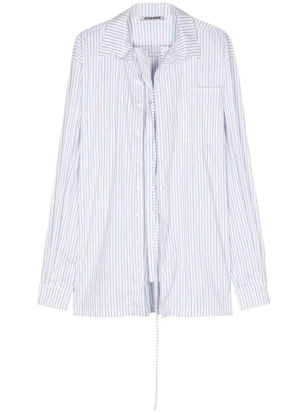 textured striped shirt - 1