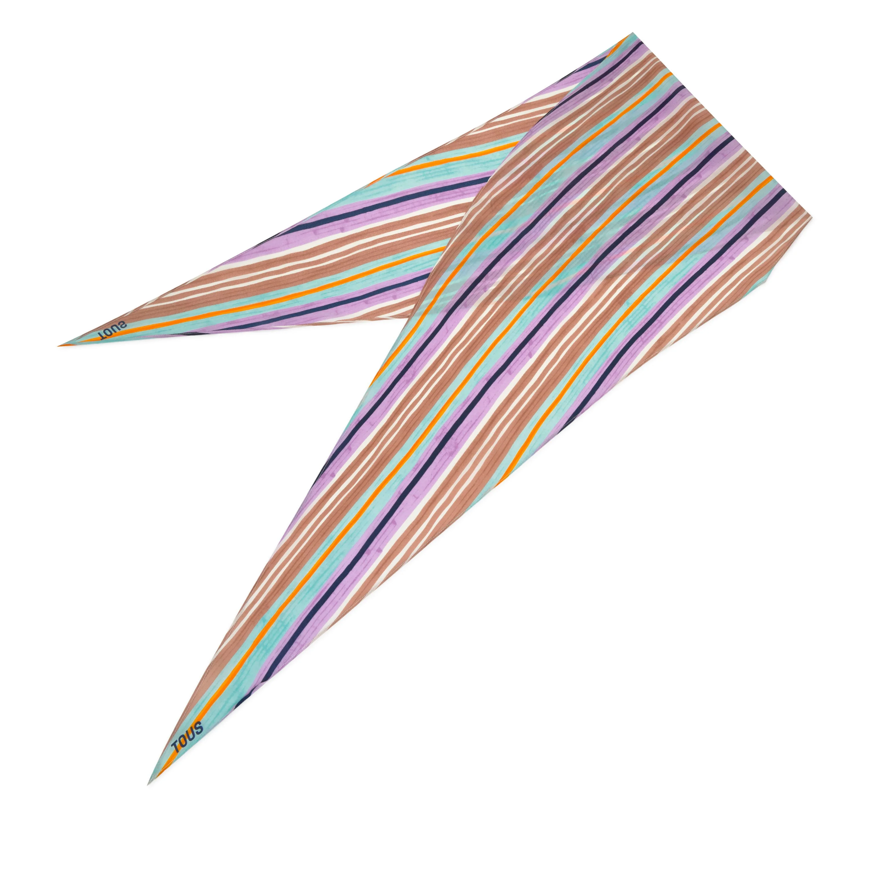 Hazelnut-colored silk Scarf TOUS Summer Holidays - 1