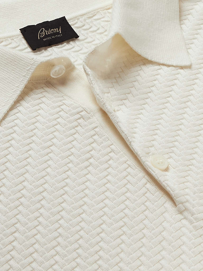 Cotton, Cashmere and Silk-Blend Polo Shirt 5