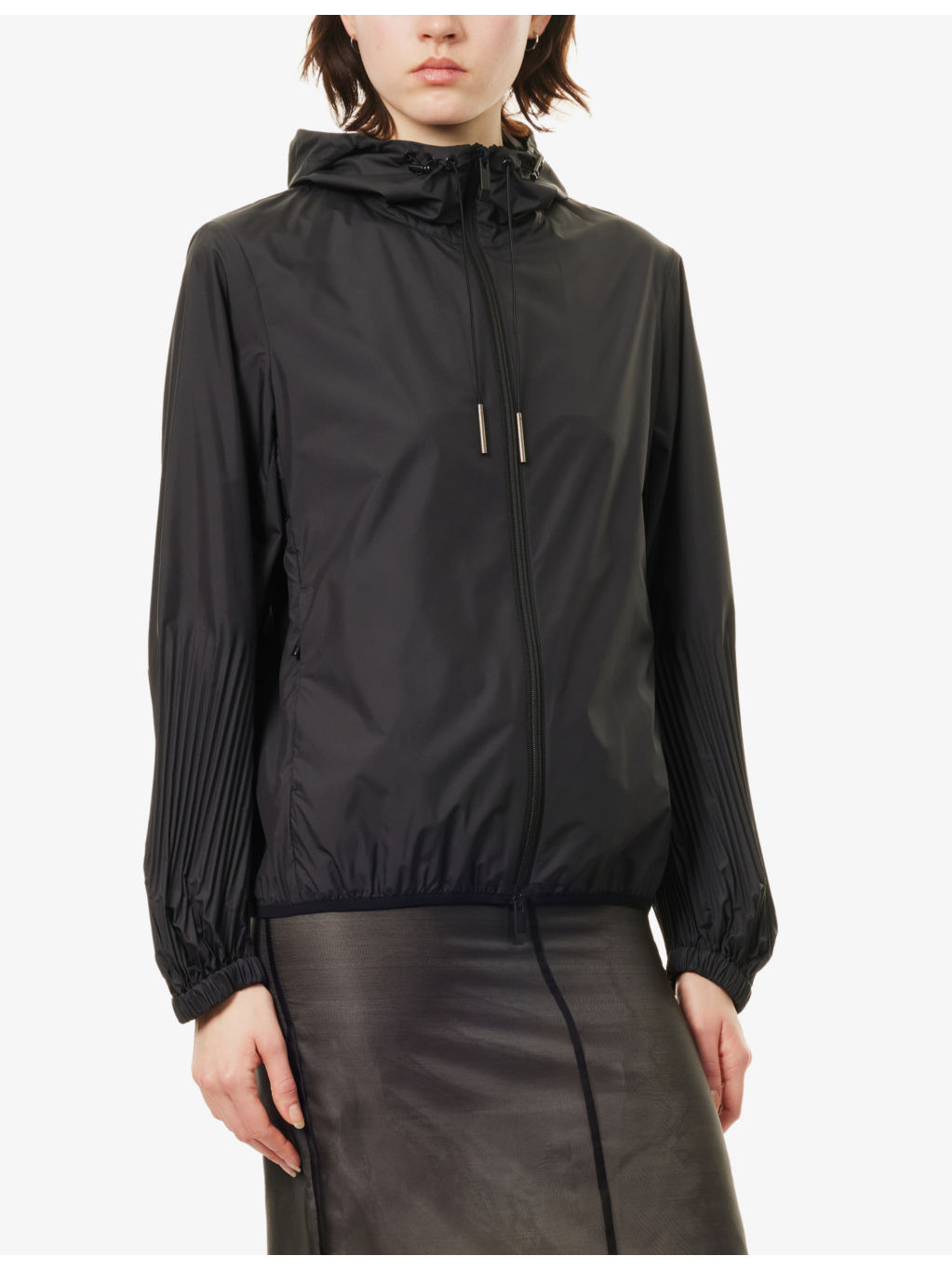 Panat Pleated-Sleeves Relaxed-Fit Woven Jacket - 3