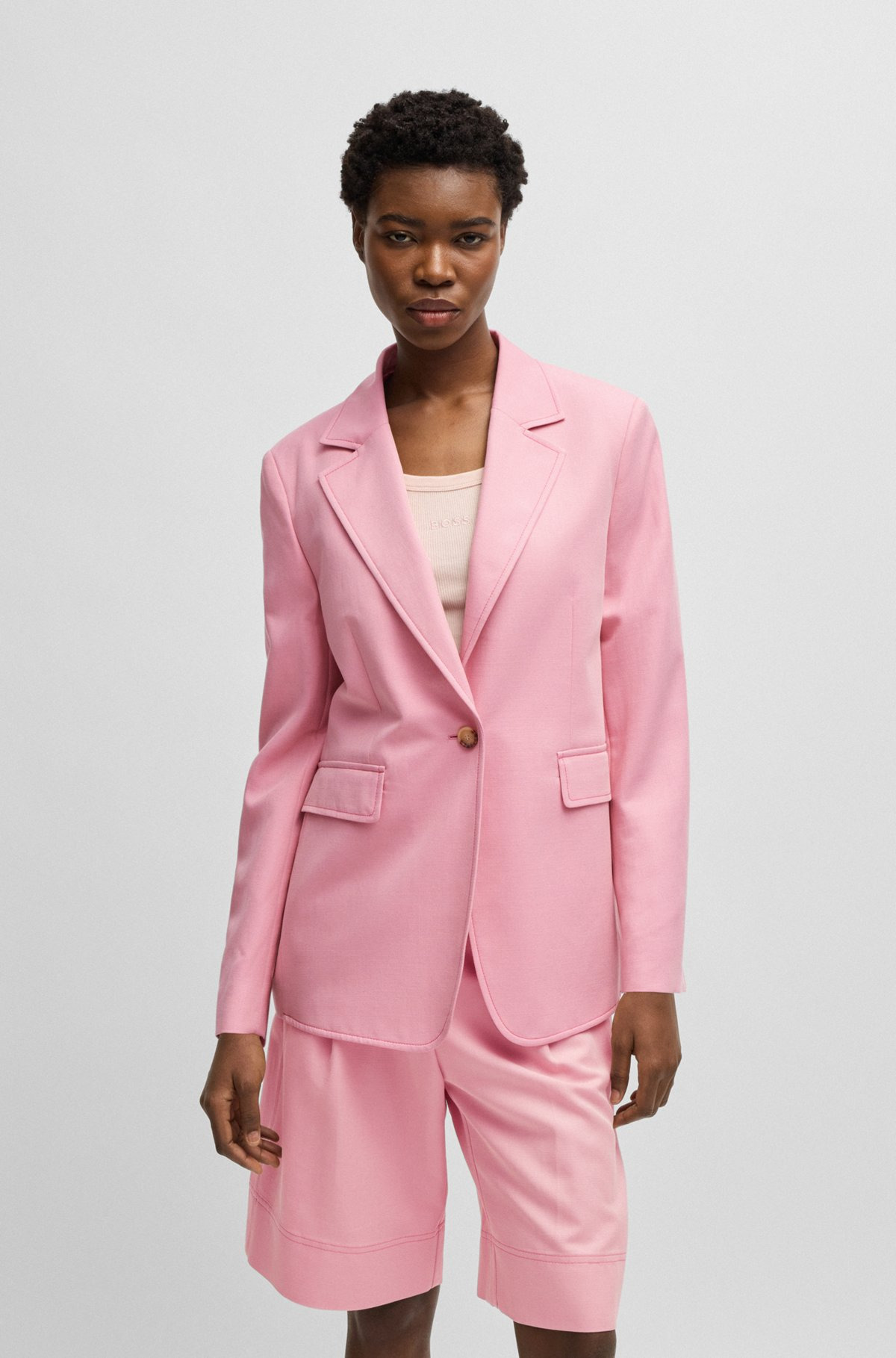 SINGLE-BREASTED BLAZER WITH NOTCH LAPELS - 2