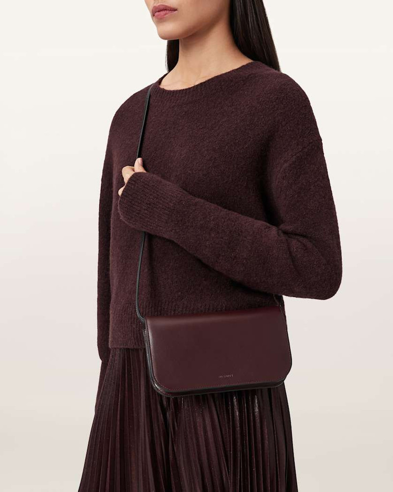 ALLSAINTS MAEVE LEATHER WALLET CROSSBODY outlook