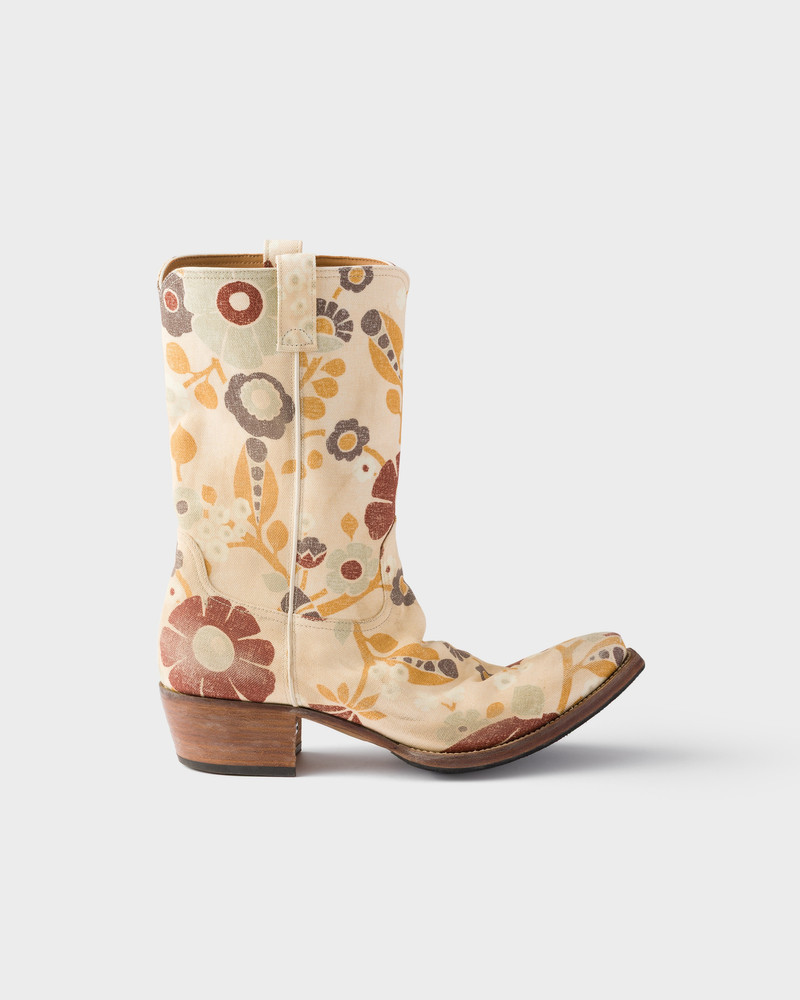 Printed fabric boots 2