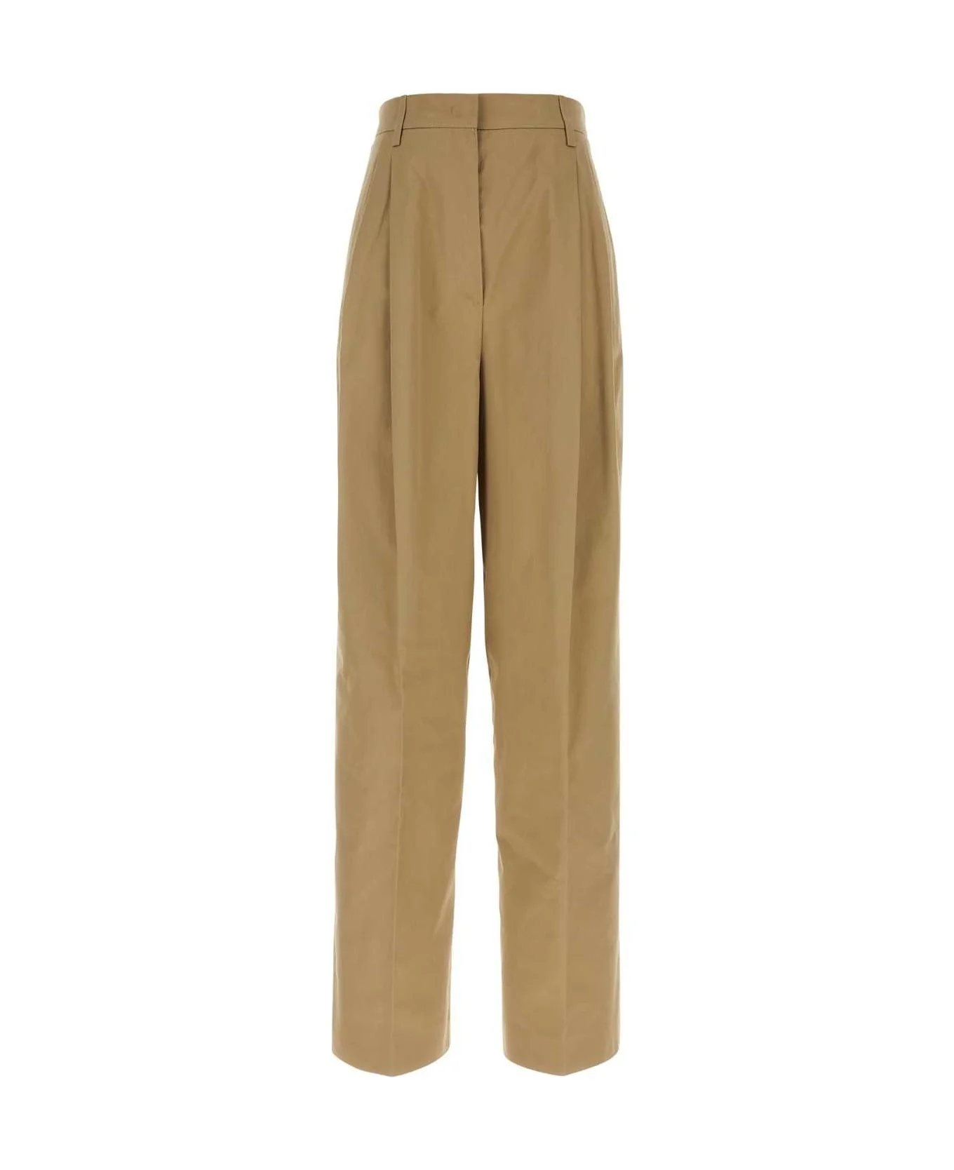 Beige Cotton Pant - 1
