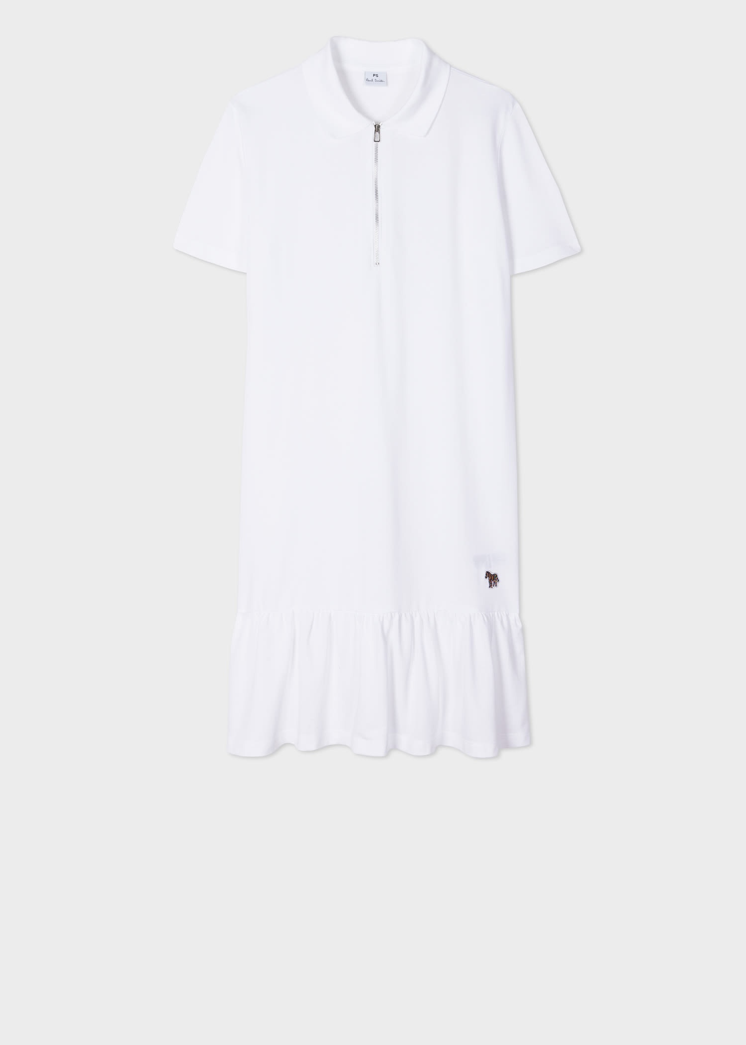 Cotton Zebra Ruffle Hem Dress - 1