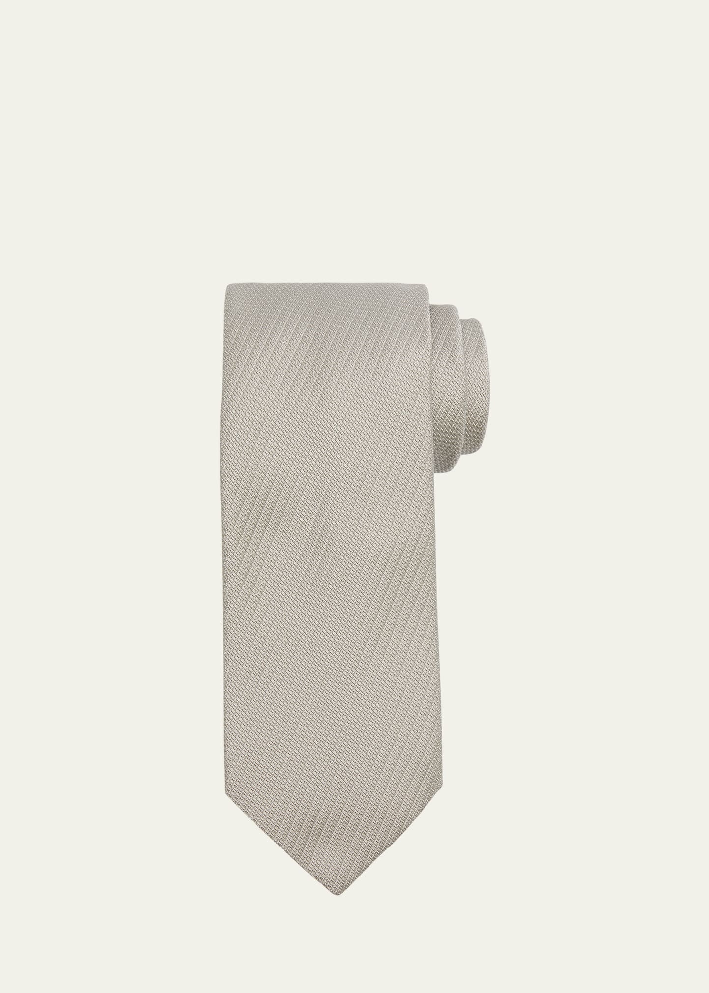 Men's Textured Silk Tie - 1