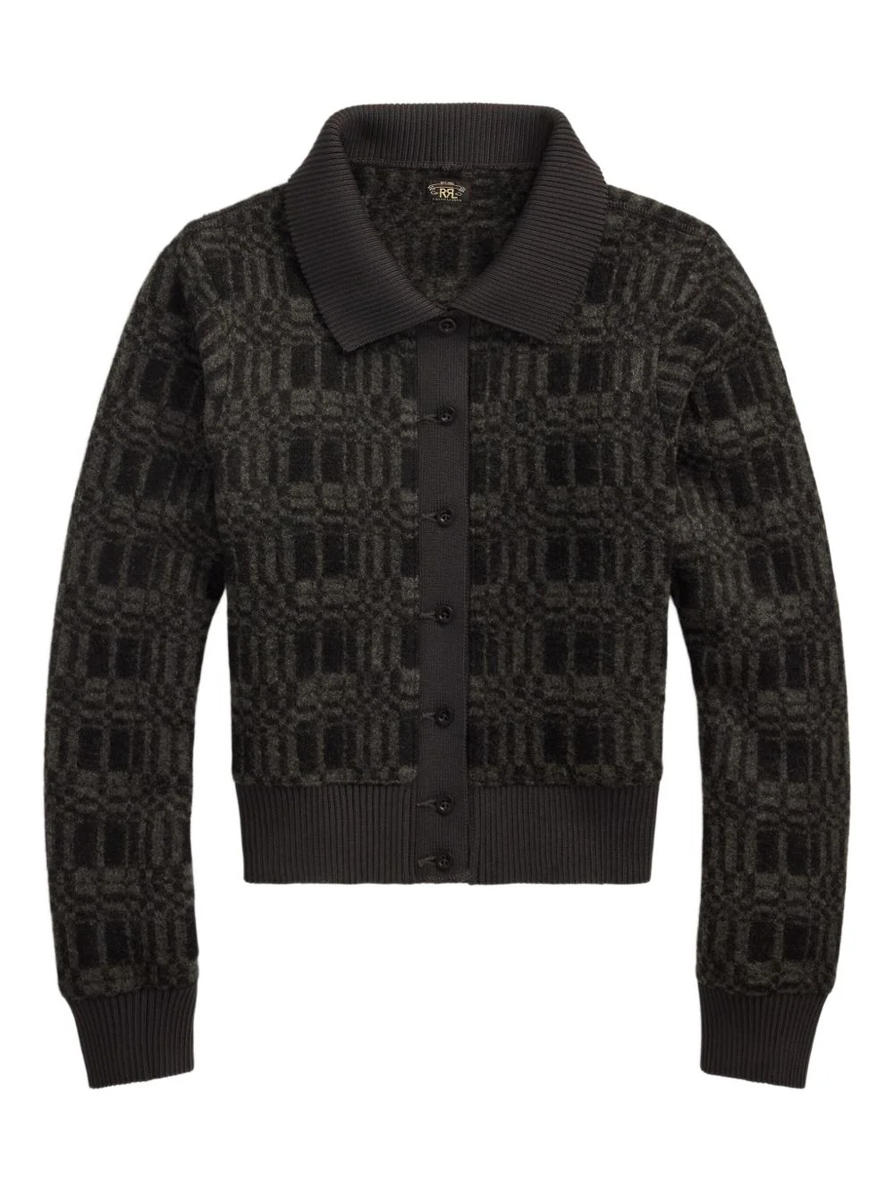 patterned button-up cardigan - 1