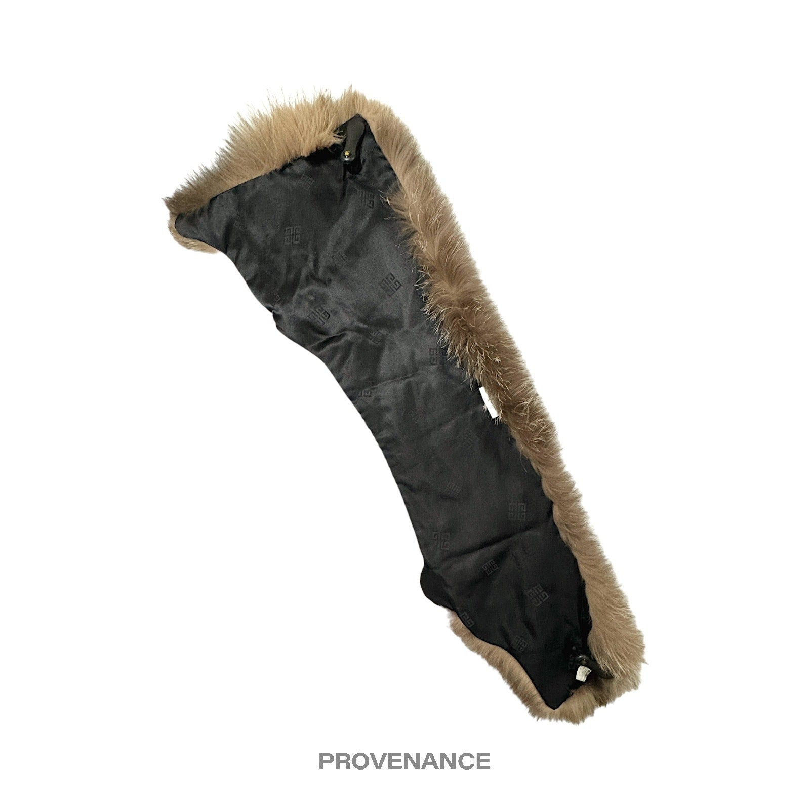 Givenchy Fur Shawl Scarf - Fox Red Brown Black Large - 3
