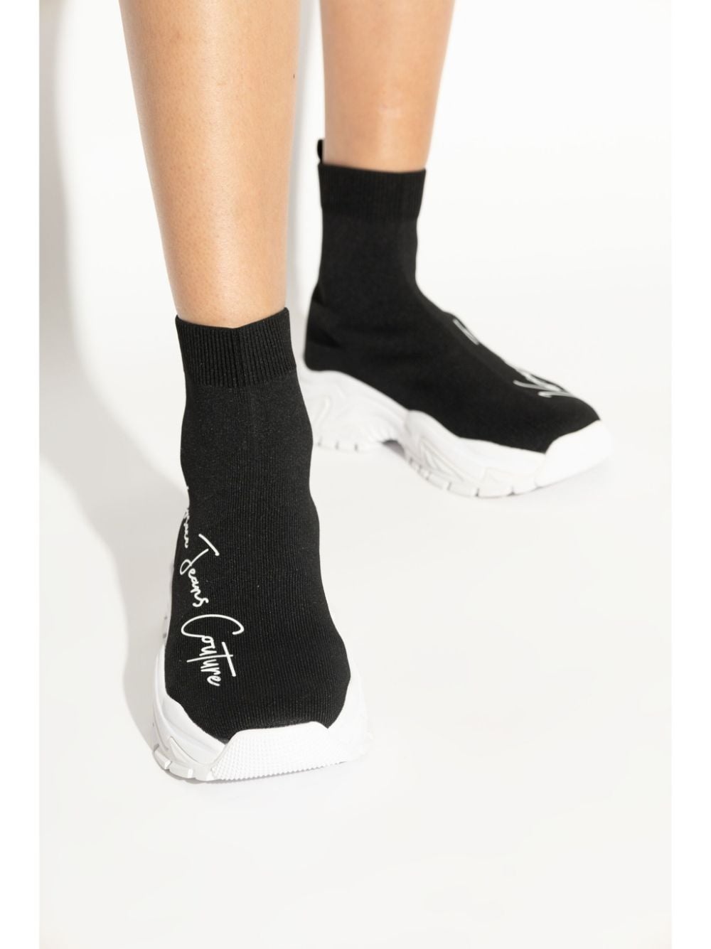logo-print sock sneakers - 2