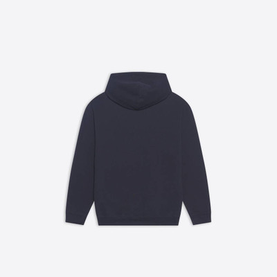 BALENCIAGA Men's Quest Medium Fit Hoodie in Blue outlook