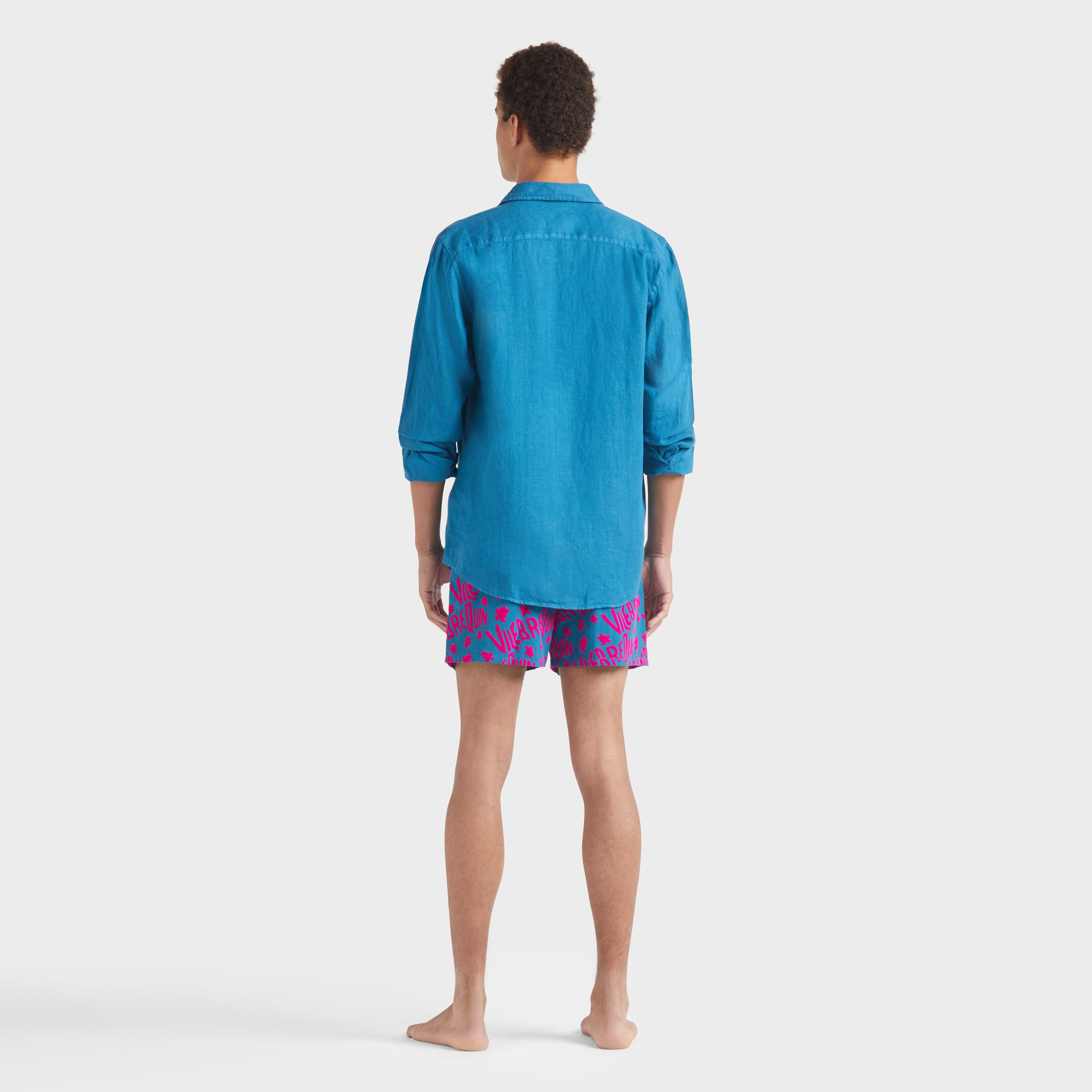Men Linen Shirt Solid - 4