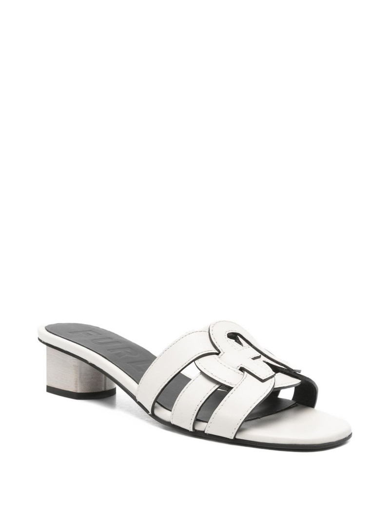 FURLA logo leather sandals outlook